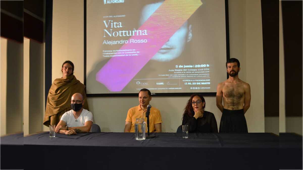 Música en vivo, teatro y danza, en el espectáculo Vita Notturna, de Alejandro Rosso. Foto: Especial