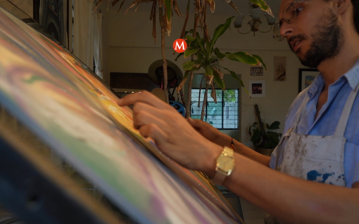 Lalo Valenzuela es pintor y además hará un viaje en bicicleta por Sudamérica. (Cortesía)