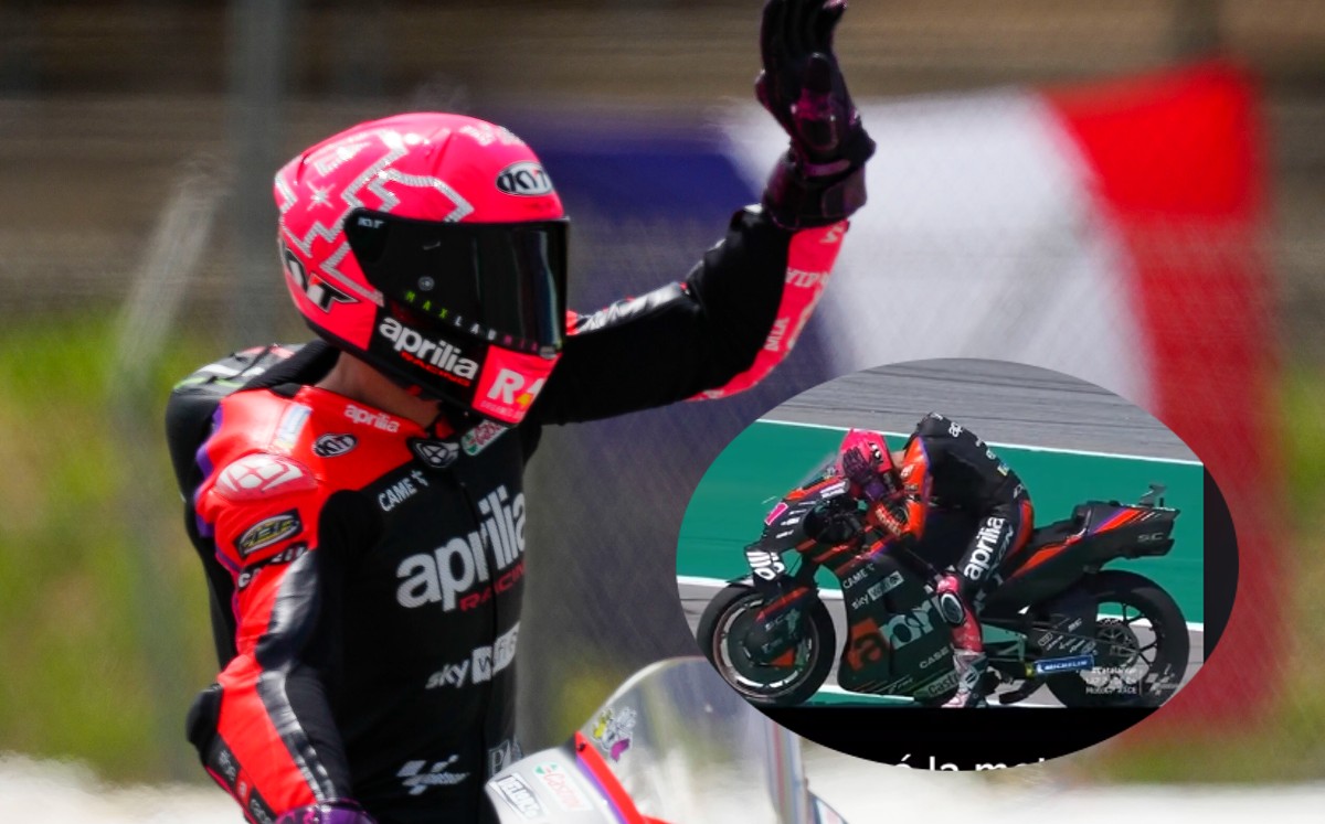 Aleix Espargaró celebró antes de tiempo en Cataluña (EFE / DAZN)