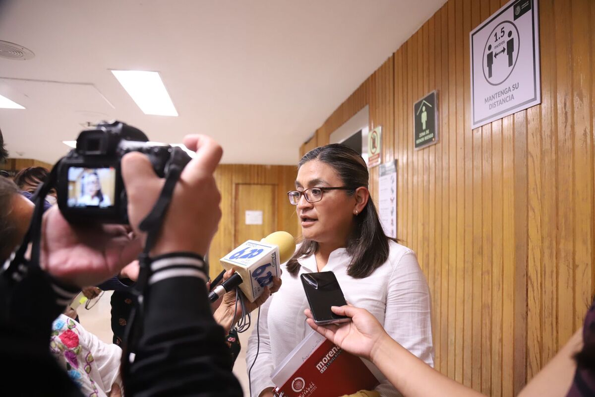 La diputada Aleida Alavez habló en nombre de su bancada. (Especial)