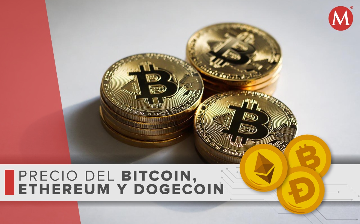 Precio-bitcoin ethereum dogecoin-HOY.  6-junio 2022. México