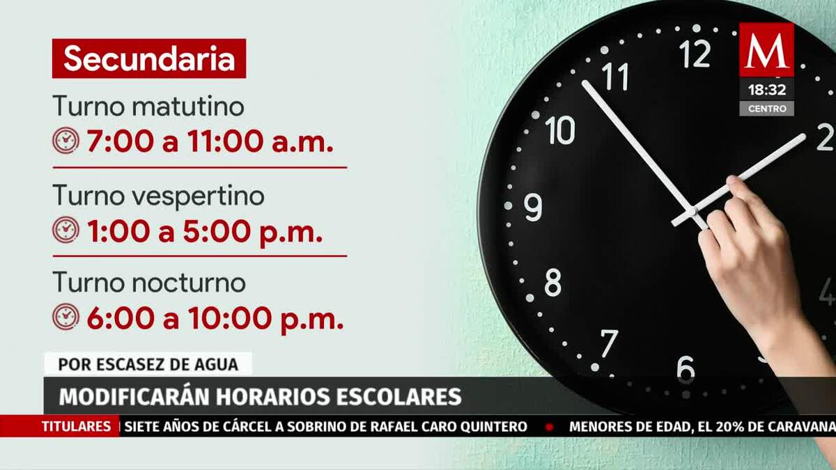 Dan nuevos horarios de clase en Nuevo León, ante la falta de agua