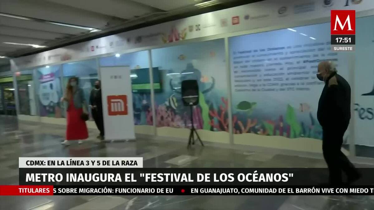 Exposición sobre los océanos en metro de la CdMx