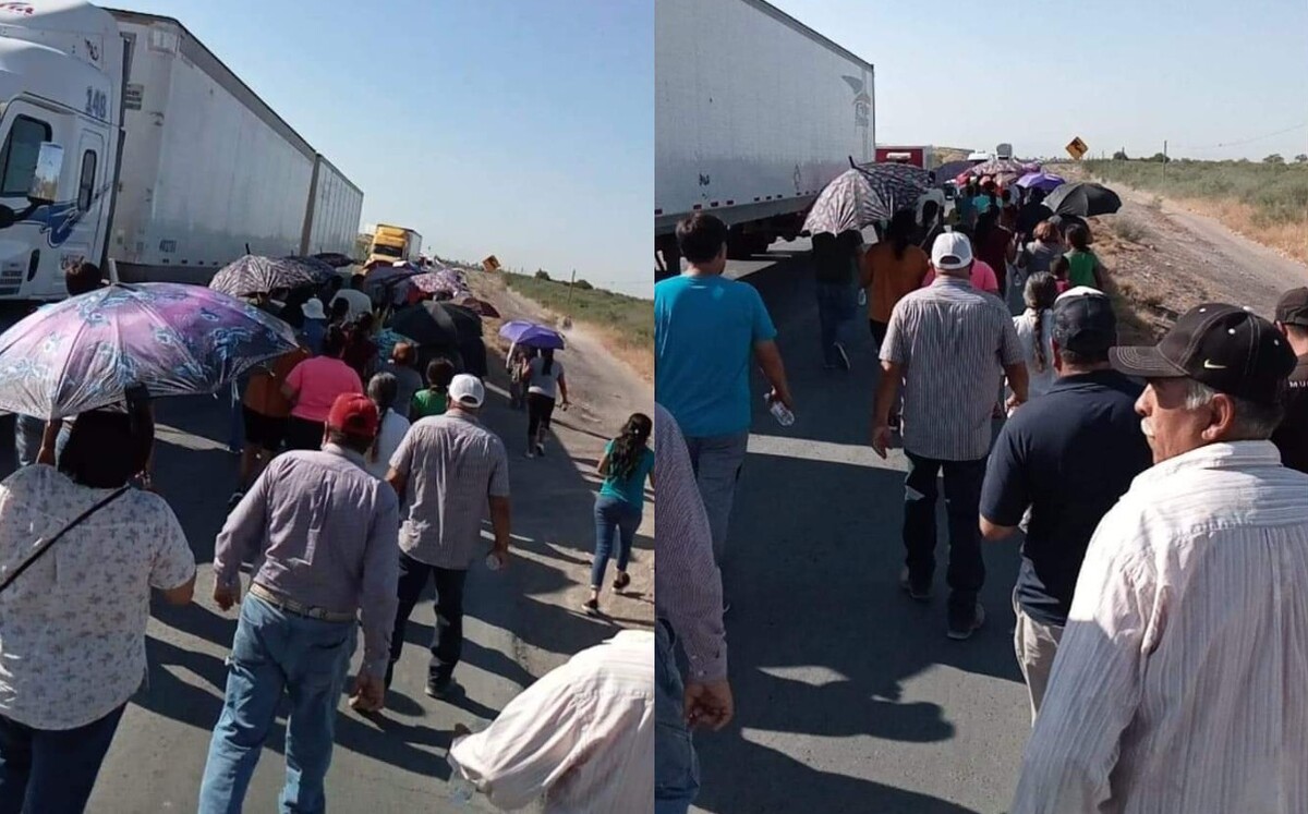 Habitantes de Bermejillo, Durango, se manifiestan por falta de agua. (Especial)