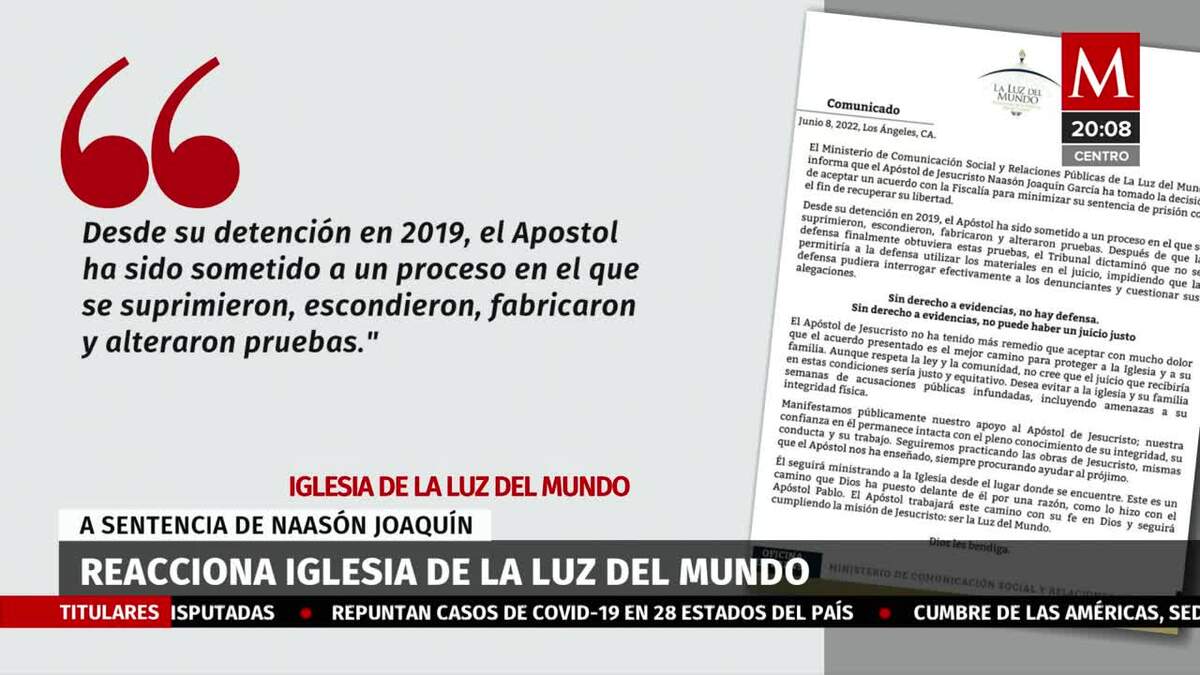 Iglesia de la Luz del Mundo con confianza intacta a Naasón Joaquín