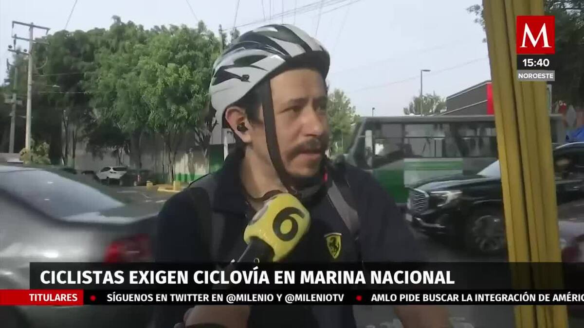 Ciclistas exigen ciclovía en Marina Nacional