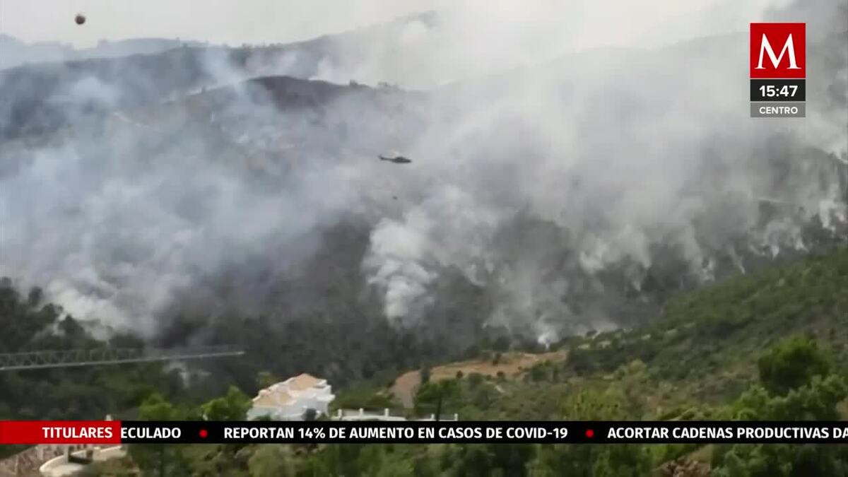 Incendio en Málaga, España afecta más de 2 mil hectáreas