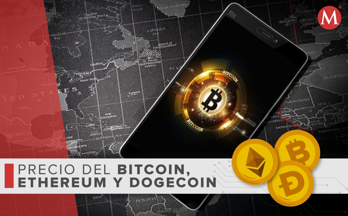 Precio-bitcoin ethereum dogecoin-HOY.  9-junio 2022. México