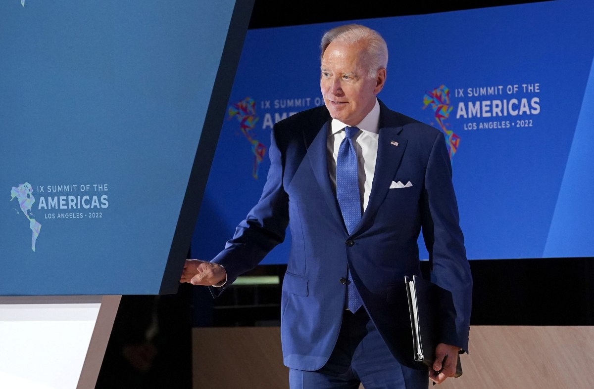 El presidente de Estados Unidos, Joe Biden, durante la Cumbre de las Américas. (Reuters)