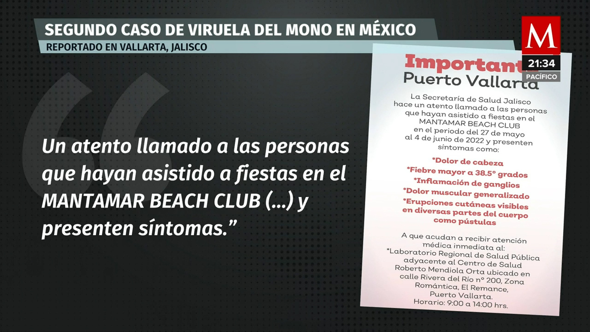 Vallarta: Con acciones preventivas por caso de viruela del mono