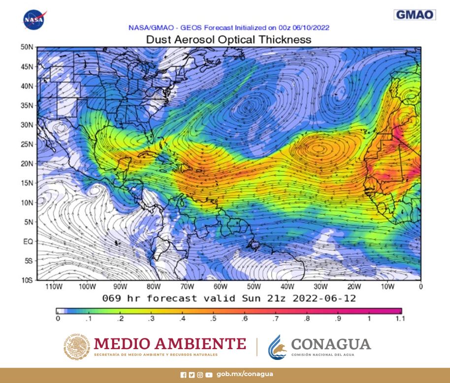 Pasará por la Península de Yucatán. (Tomada de @conagua_clima)