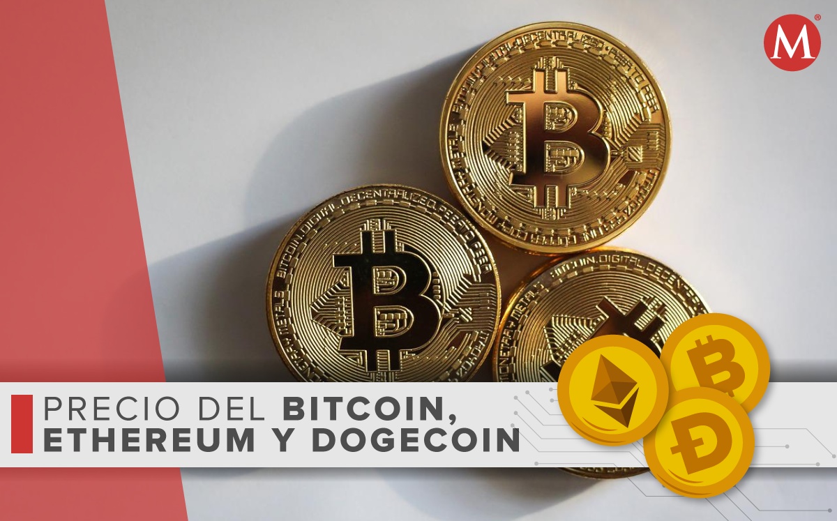 Precio-bitcoin ethereum dogecoin-HOY.  10-junio 2022. México