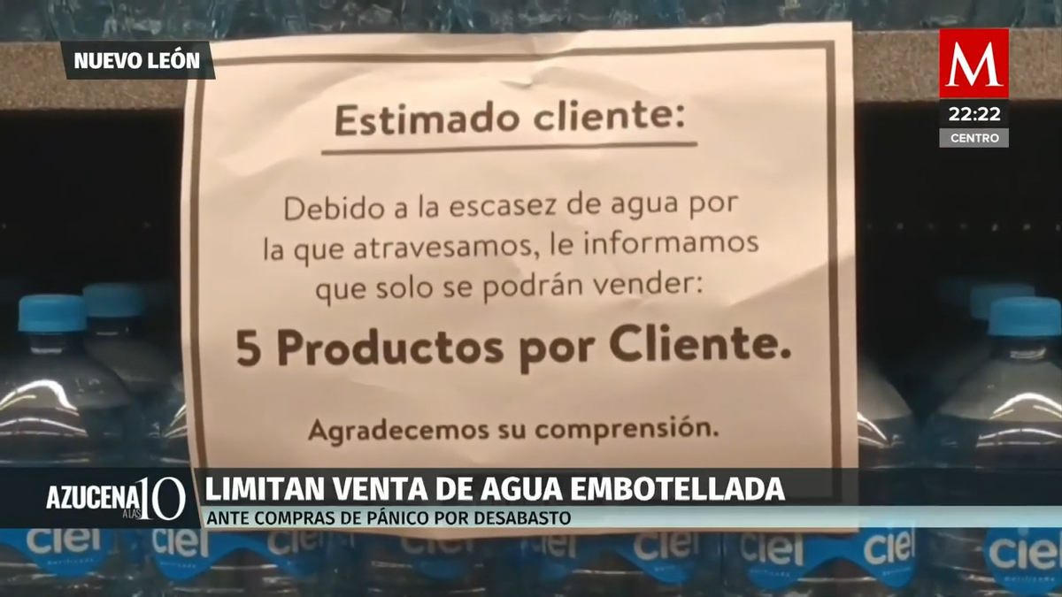 Limitan venta de agua embotellada en Nuevo León