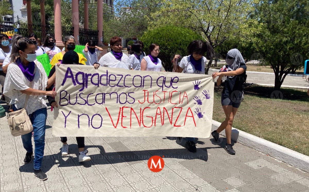 Protestan en Ciudad Victoria para exigir se investigue presunto abuso sexual a niña en guardería. (Noel Vergara)