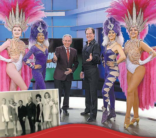 Romano García, heredero de Tihany, visitó los estudios de Telediario (arriba) 53 años después de la primera visita de su antecesor al antiguo Canal 12