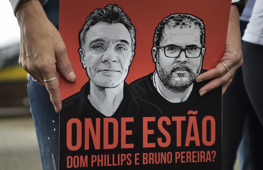 El periodista británico Don Phillips y el indigenista Bruno Pereira desaparecieron durante un reportaje en el Amazonas. (AFP)