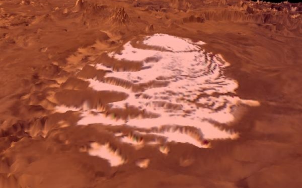 Así son los glaciares en Marte (DPA).