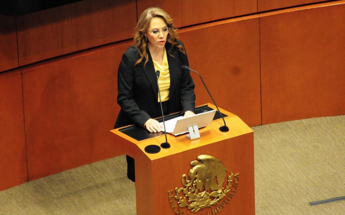 Blanca Lilia Ibarra, comisionada presidenta del INAI, en el Senado. | Cuartoscuro