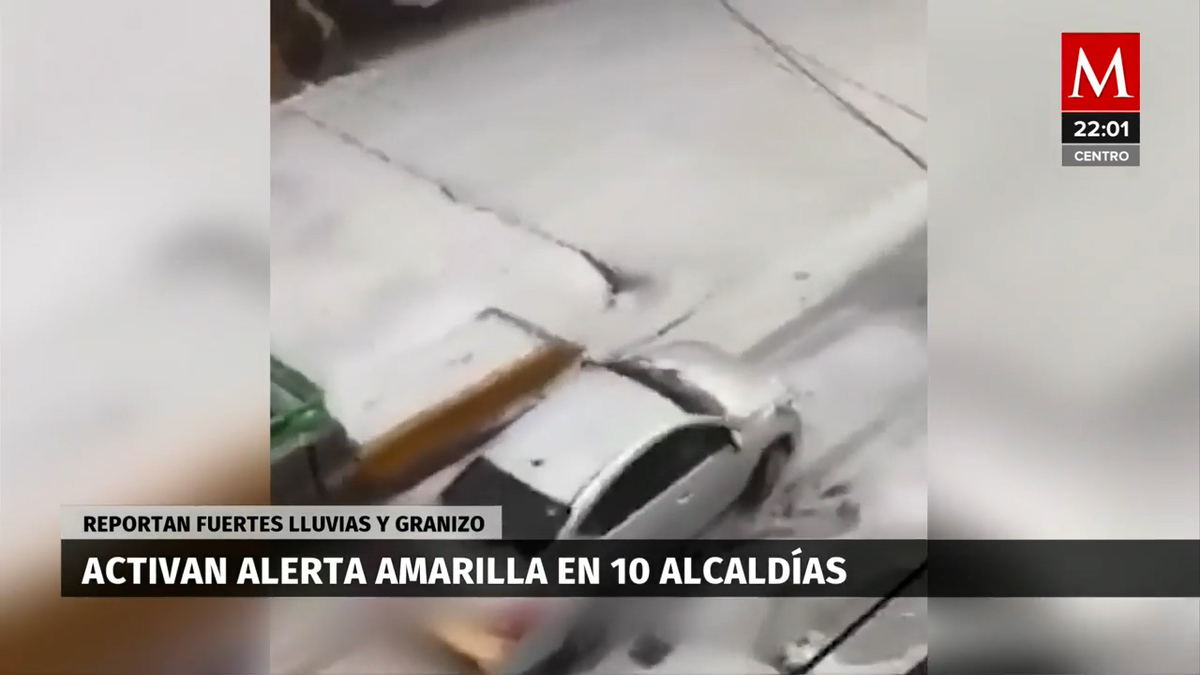Reportan lluvias con granizo en alcaldías de CdMx