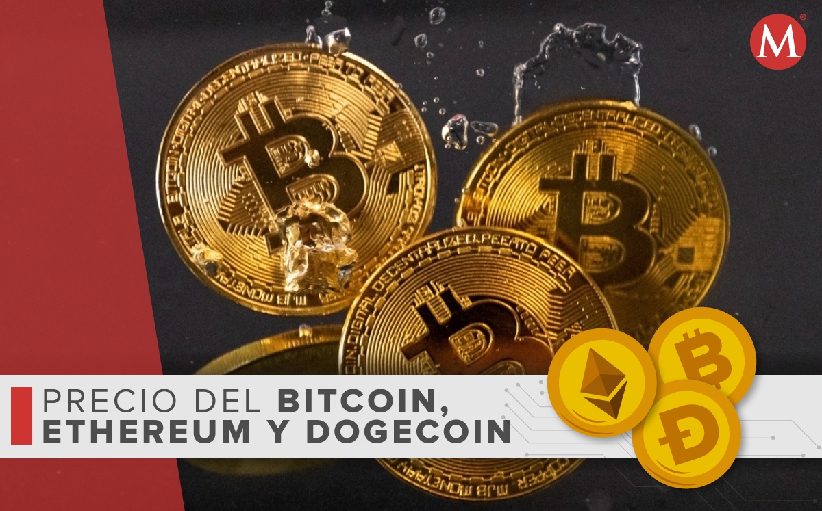Precio-bitcoin ethereum dogecoin-HOY.  14-junio 2022. México