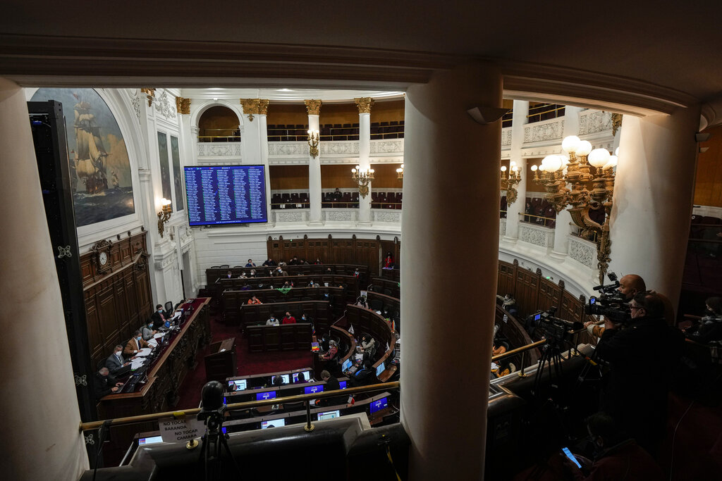 Sesión de la Convención Constitucional de Chile. (AP)
