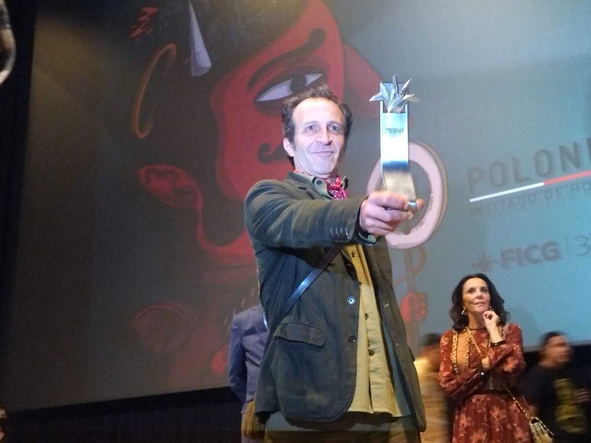 El actor Daniel Giménez Cacho con el Mayahuel de Plata (Enrique Vázquez)
