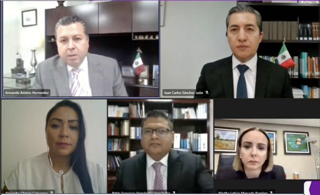 Las y los magistrados del Tribunal en sesión virtual (Especial)