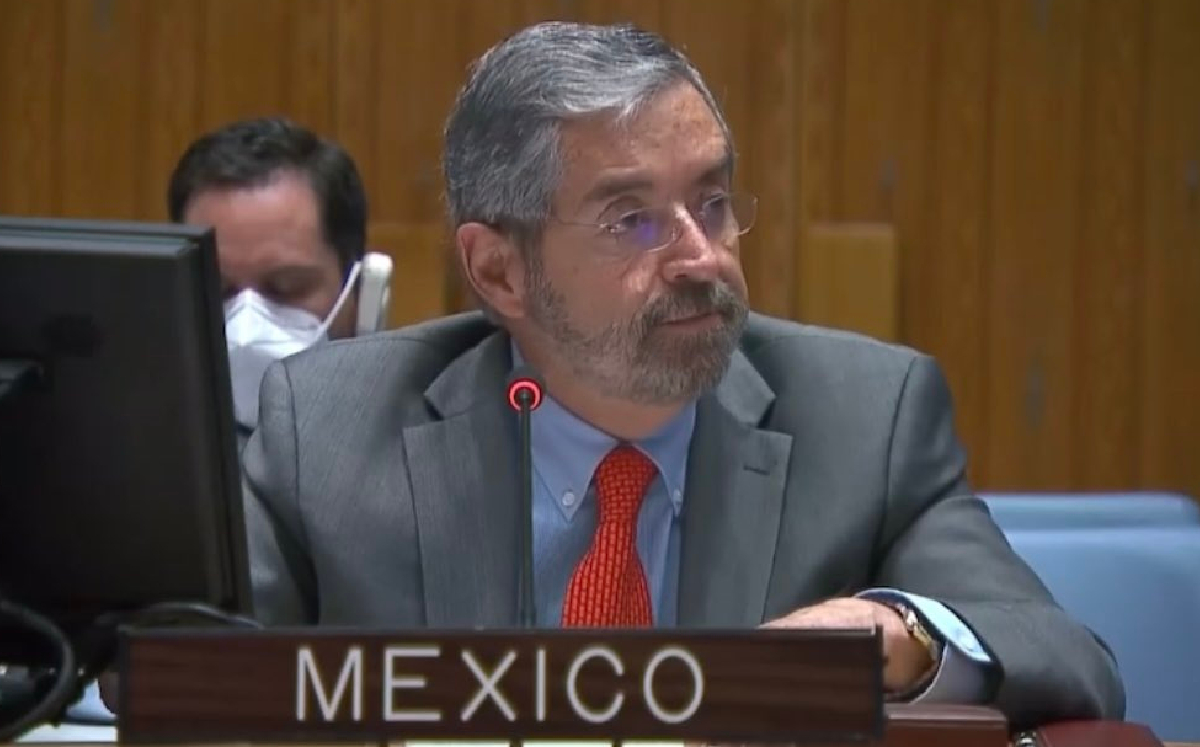 El embajador de México ante la ONU, Juan Ramón de la Fuente. | @MexOnu