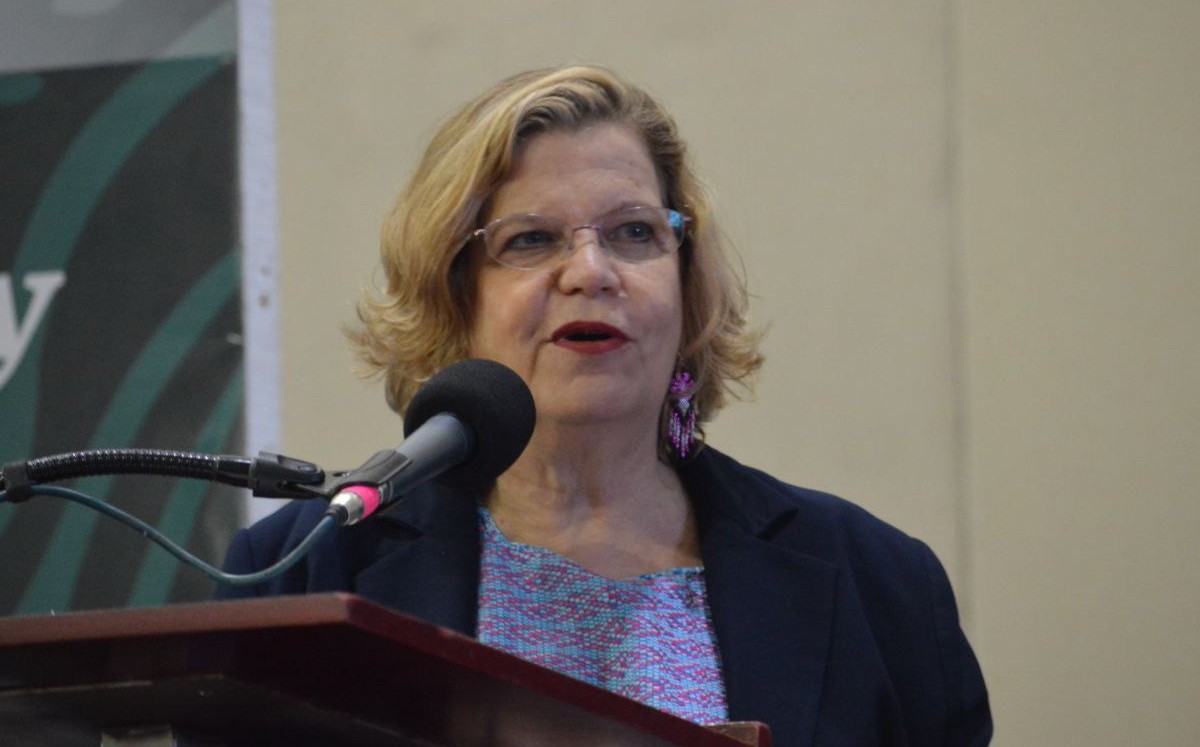 Nadine Gasman durante la firma de los compromisos con el gobierno de Zacatecas. | Twitter