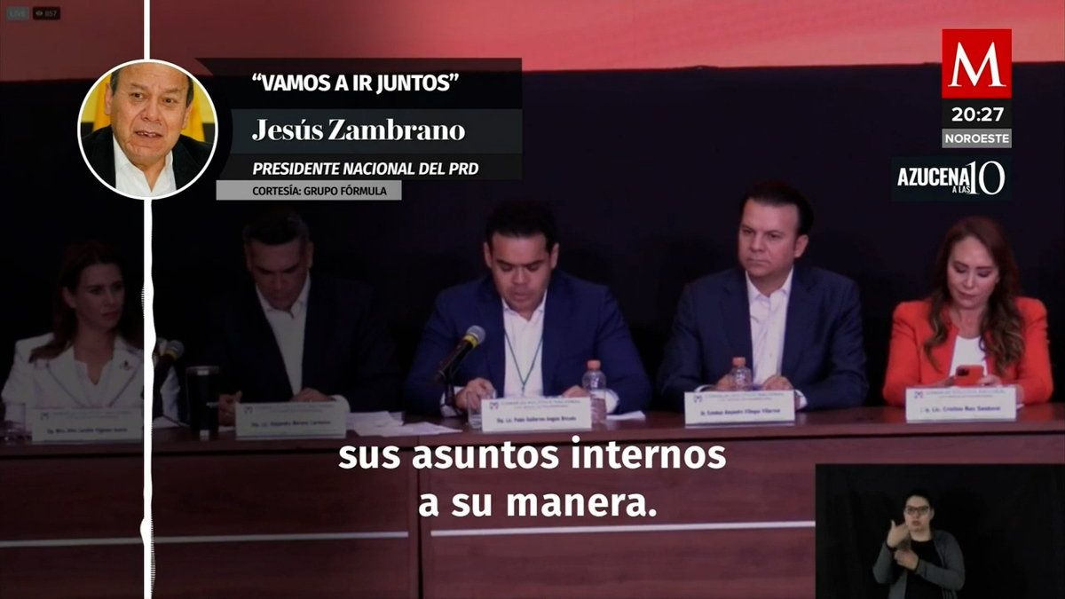 PRD irá en coalición con PAN y PRI para elección de 2024: Zambrano