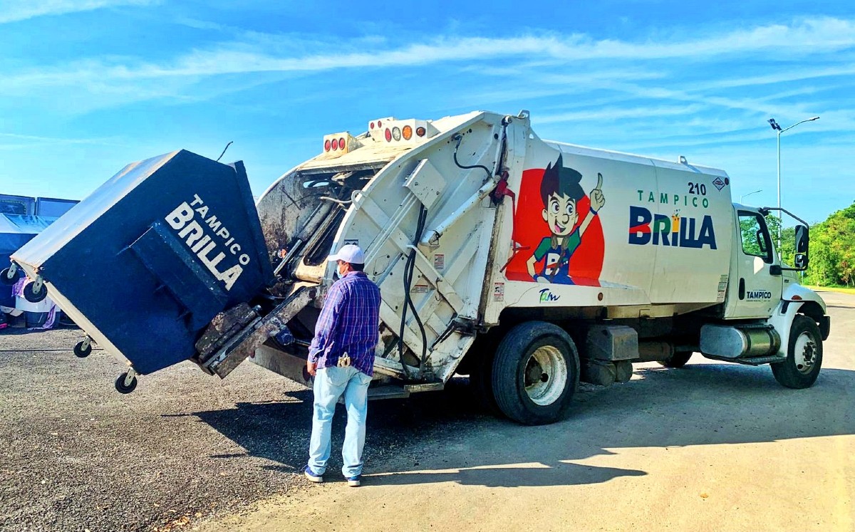 Recolección de basura en Tampico. (Cortesía)