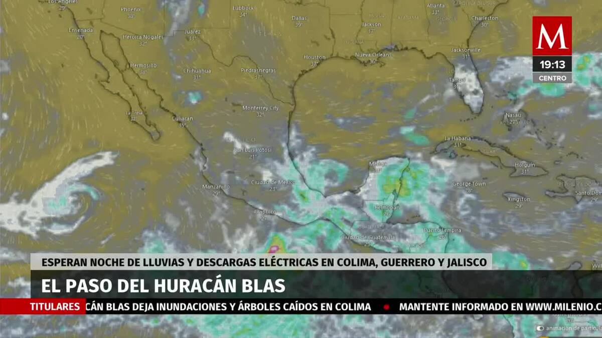 Se esperan fuertes lluvias por el paso de 'Blas'