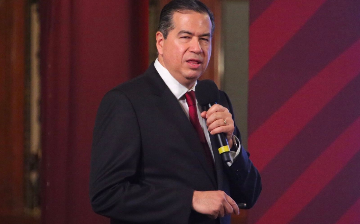 El subsecretario de Seguridad, Ricardo Mejía, durante la conferencia mañanera. | Ariel Ojeda