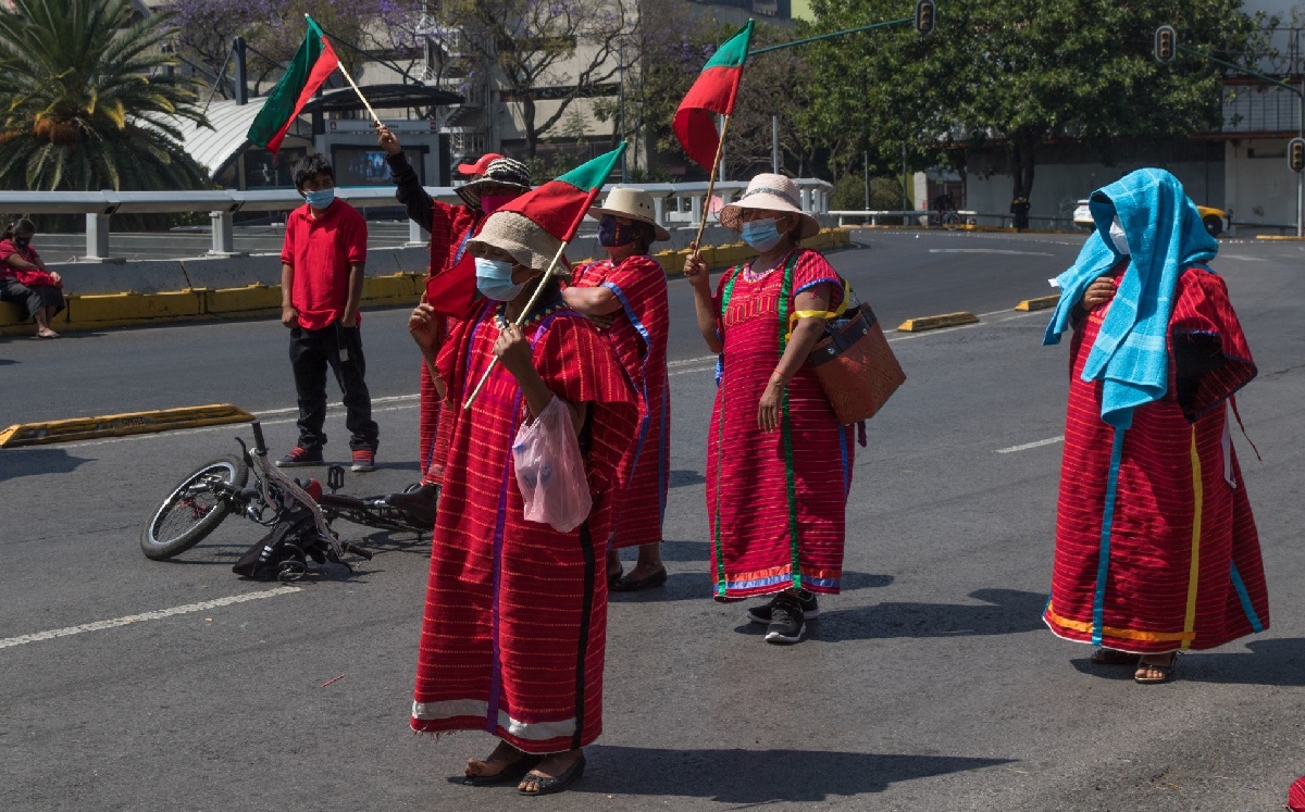 Integrantes de la comunidad triqui se han manifestado en la Ciudad de México en múltiples ocasiones. | Cuartsocuro