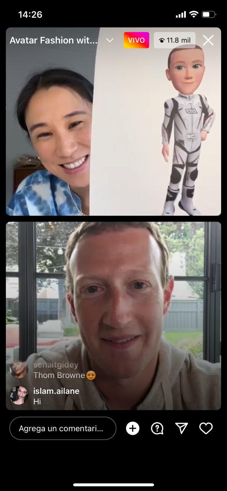 Mark Zuckerberg y Eva Chen en el 'live' con el que presentaron la propuesta. Especial