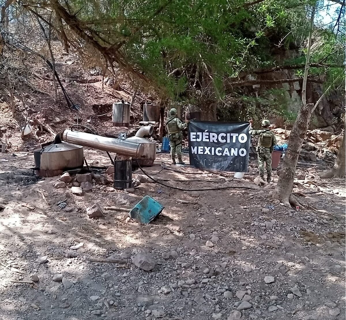 Sedena decomisó más de dos mil litros de químicos en Sinaloa | Especial