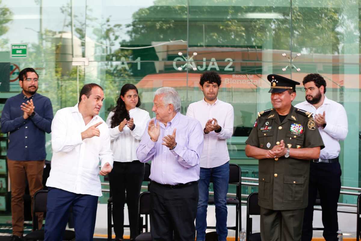 AMLO y Cuauhtémoc Blanco inauguran sucursal del Banco del Bienestar | Araceli López