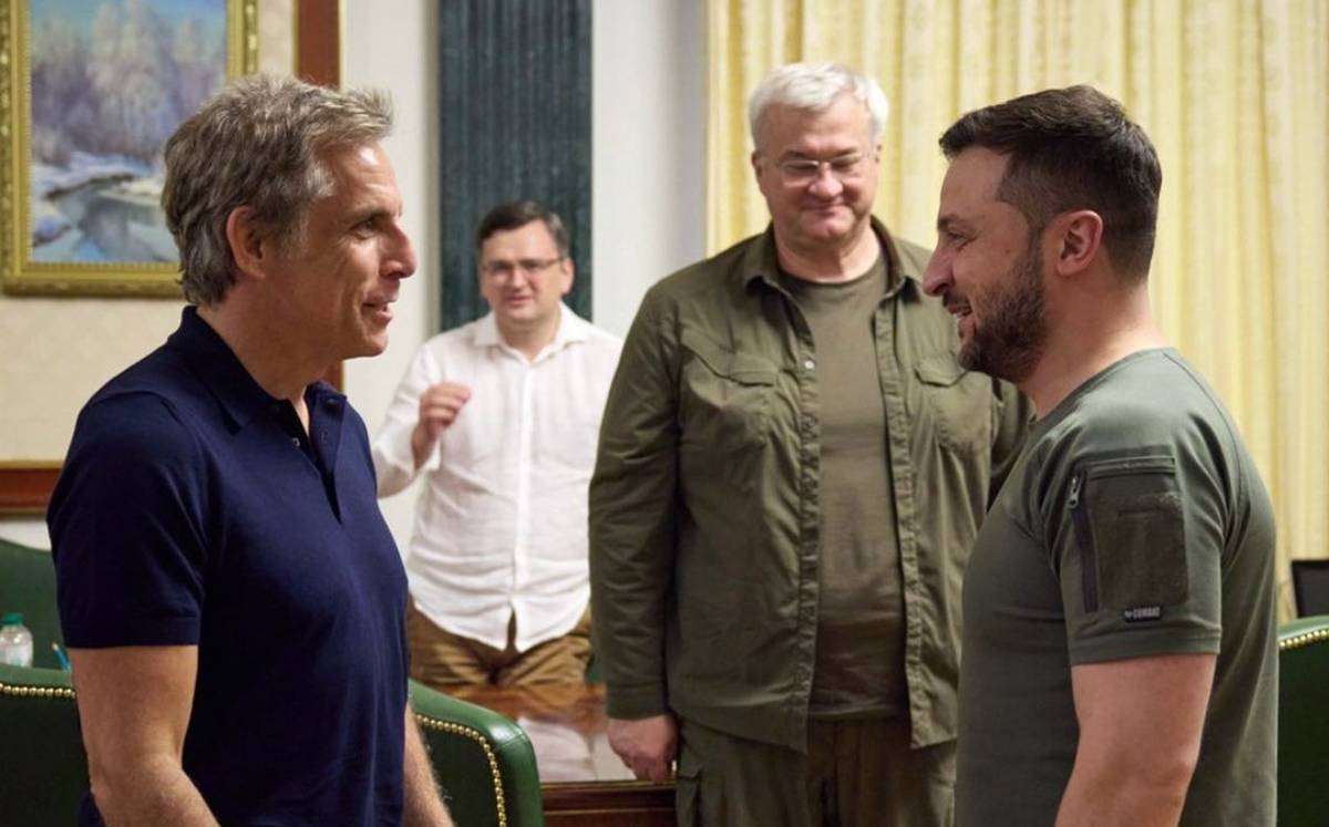 Ben Stiller y Volodimir Zelenski (Instagram).