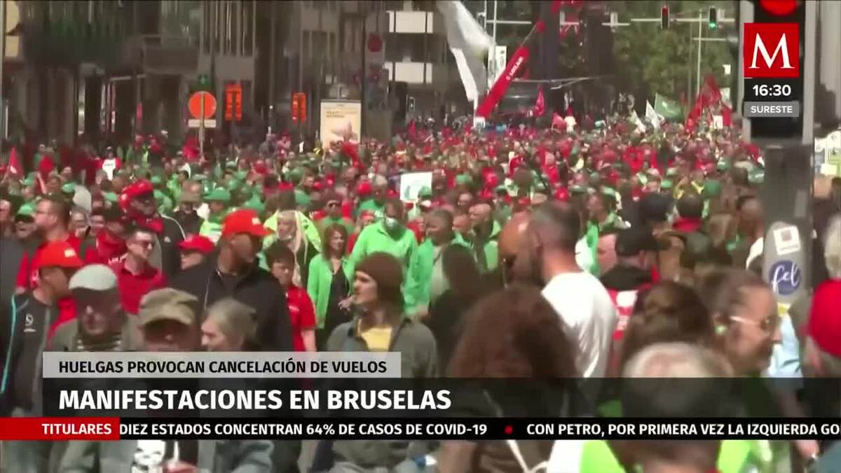 El Aeropuerto de Bruselas canceló todos sus vuelos por huelgas