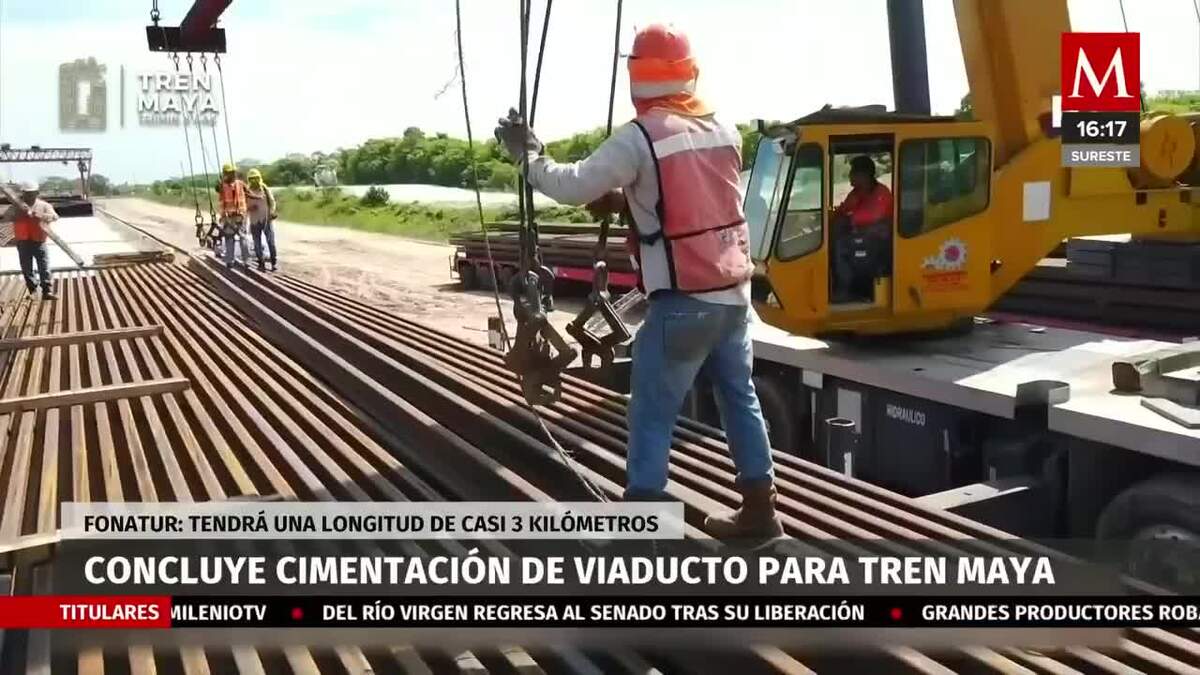 Fonatur informó que concluyó cimentación de viaducto para Tren Maya