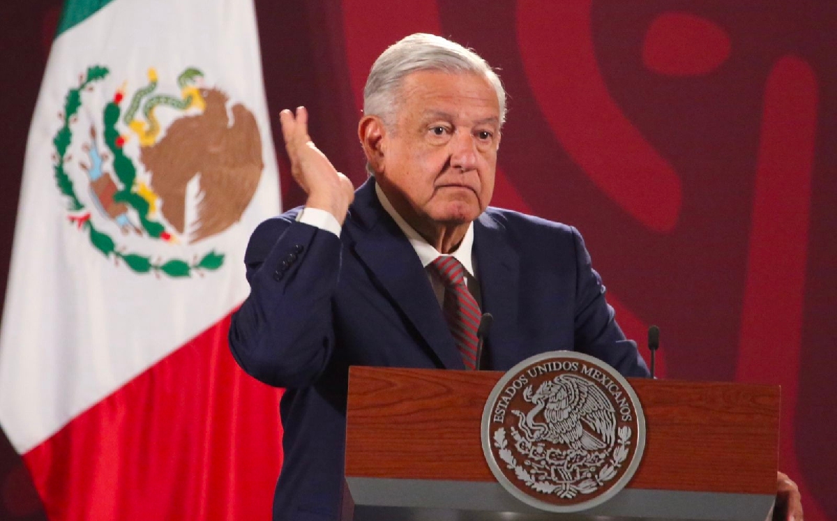 El presidente López Obrador en su conferencia de prensa matutina de hoy. | Ariel Ojeda