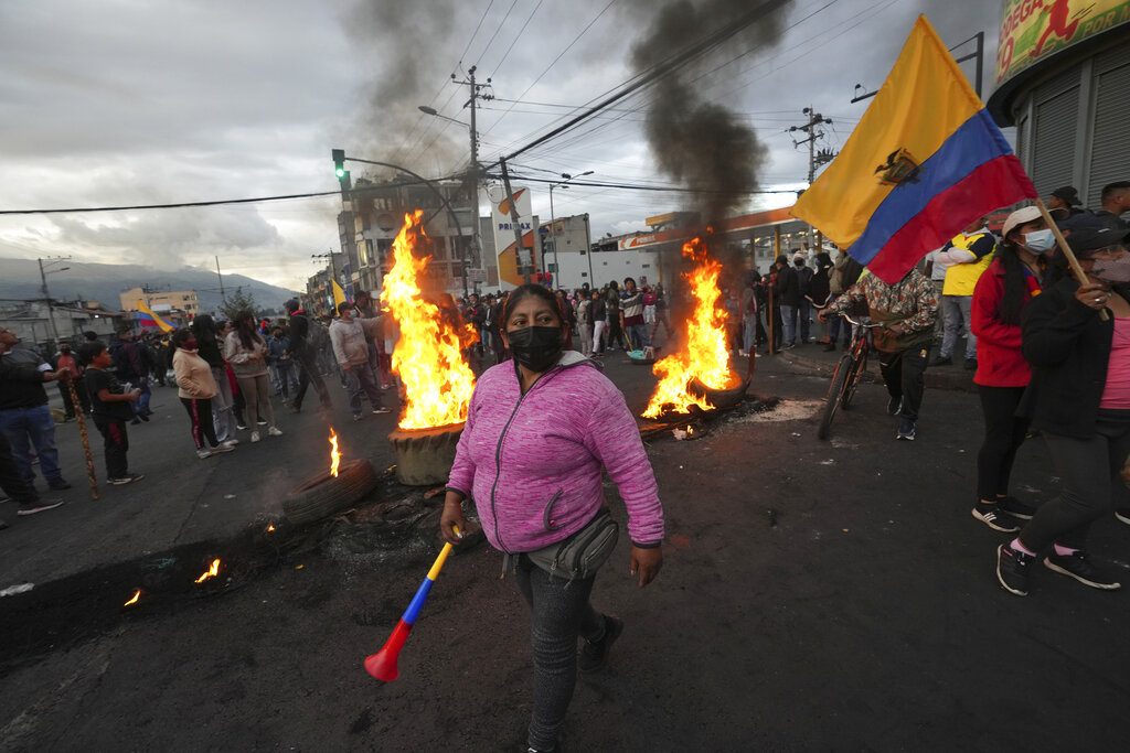 Las manifestaciones en Ecuador han aumentando. | AP