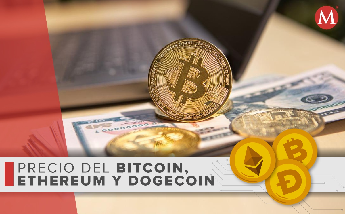 Precio-bitcoin ethereum dogecoin-HOY.  21-junio 2022. México