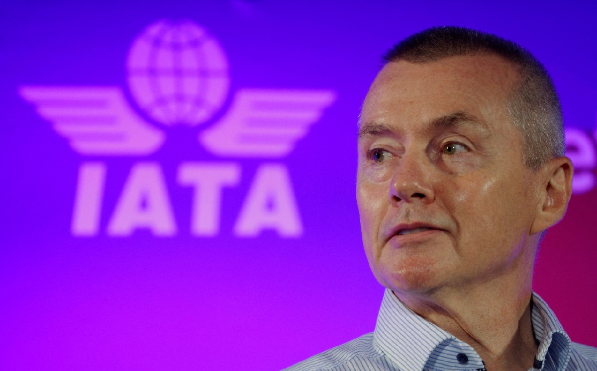 Willie Walsh, director general de la IATA, durante la Asamblea General Anual en EU. Octubre de 2021. Foto: (Reuters)