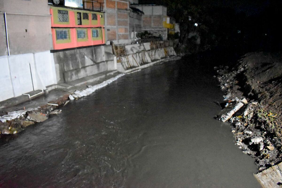 Caudal del rio Tula luego de las lluvias provenientes del Valle de México. (Especial)