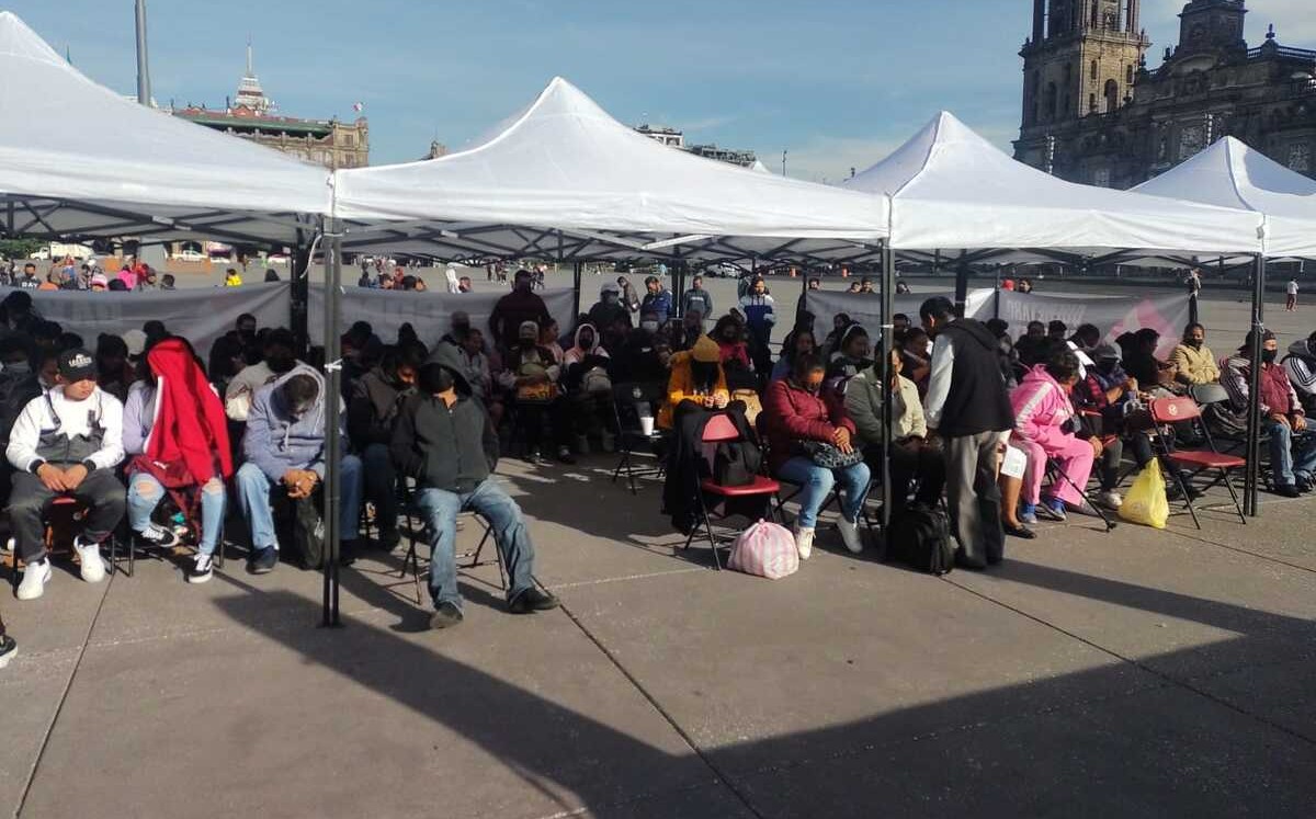 Integrantes de la Coordinación Nacional del Proyecto Amplio Izquierda Socialista en el Zócalo | César Velázquez