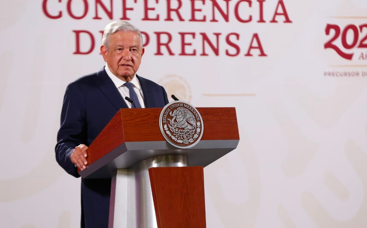 López Obrador durante su conferencia mañanera del 22 de junio de 2022. | Araceli López