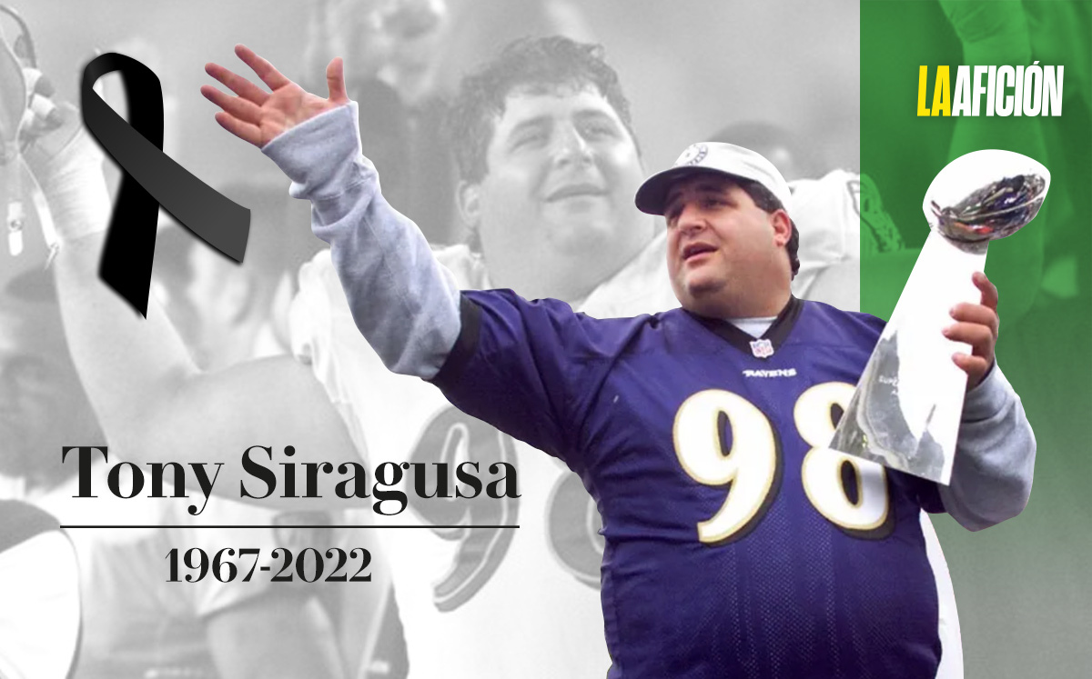 Murió Tony Siragusa, campeón de Super Bowl con Ravens, a los 55 años