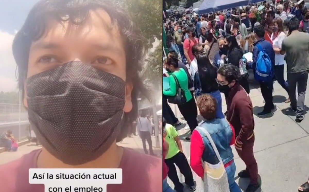Por medio de TikTok el joven hizo una reflexión sobre el desempleo (Captura de pantalla).