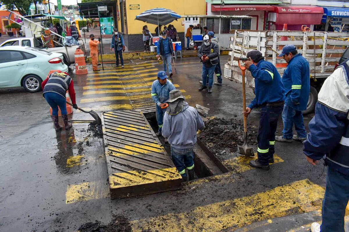 En Tula realizan labores de prevención por lluvias. (Especial)